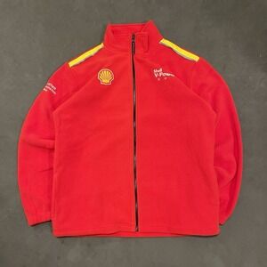 Men's Shell V-Power Scuderia Ferrari Full Zip Fleece Racing Jacket Size M